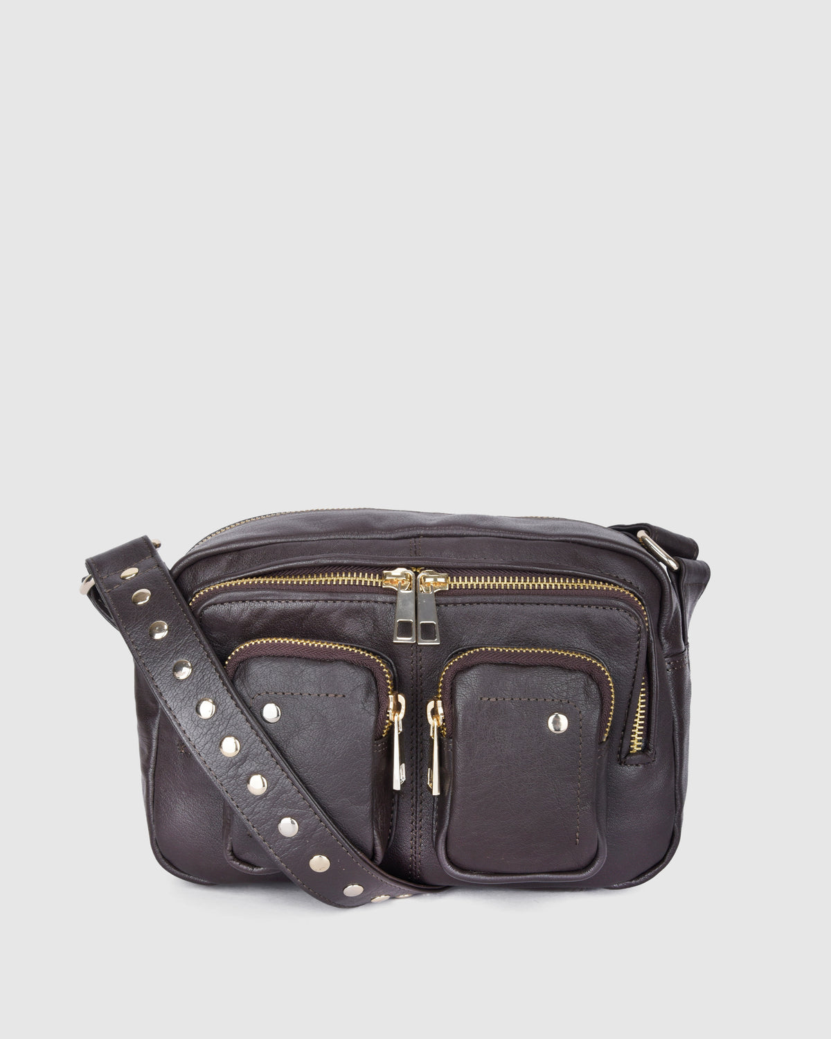 Núnoo Ellie Air 1 Dark Brown w. Gold Medium Dark brown