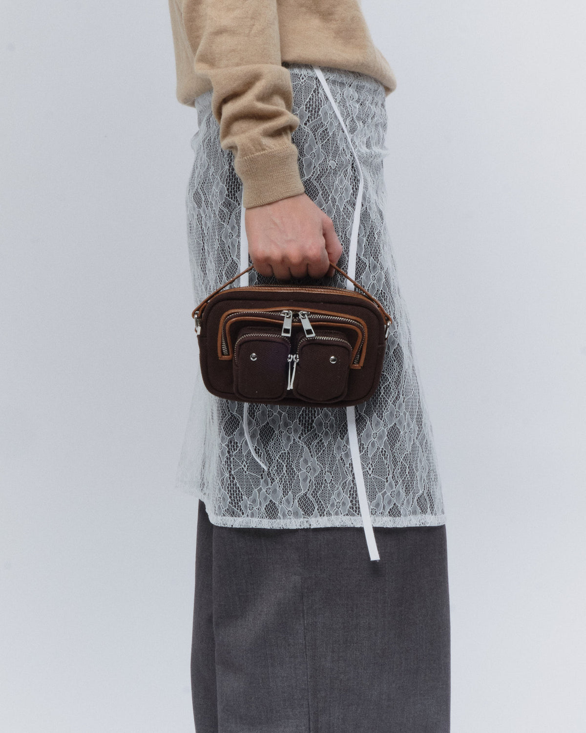 Núnoo Helena Canvas Coffee Small bag Coffee