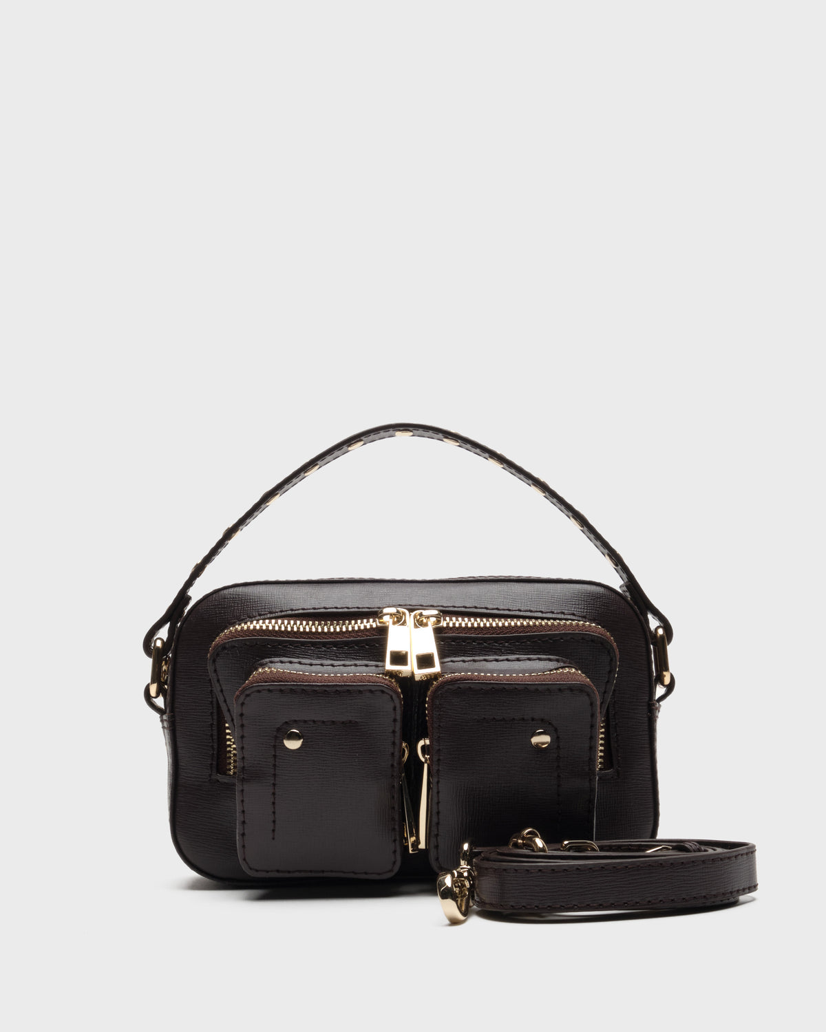 Núnoo Helena Florence Chocolate w. Gold Small bag Chocolate