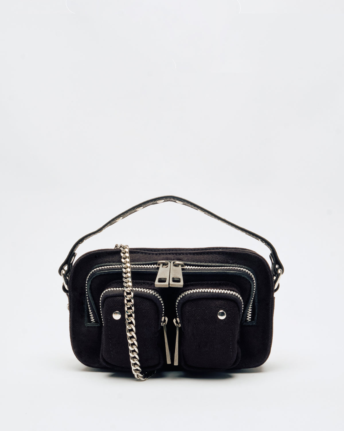 Núnoo Helena recycled canvas black Small bag