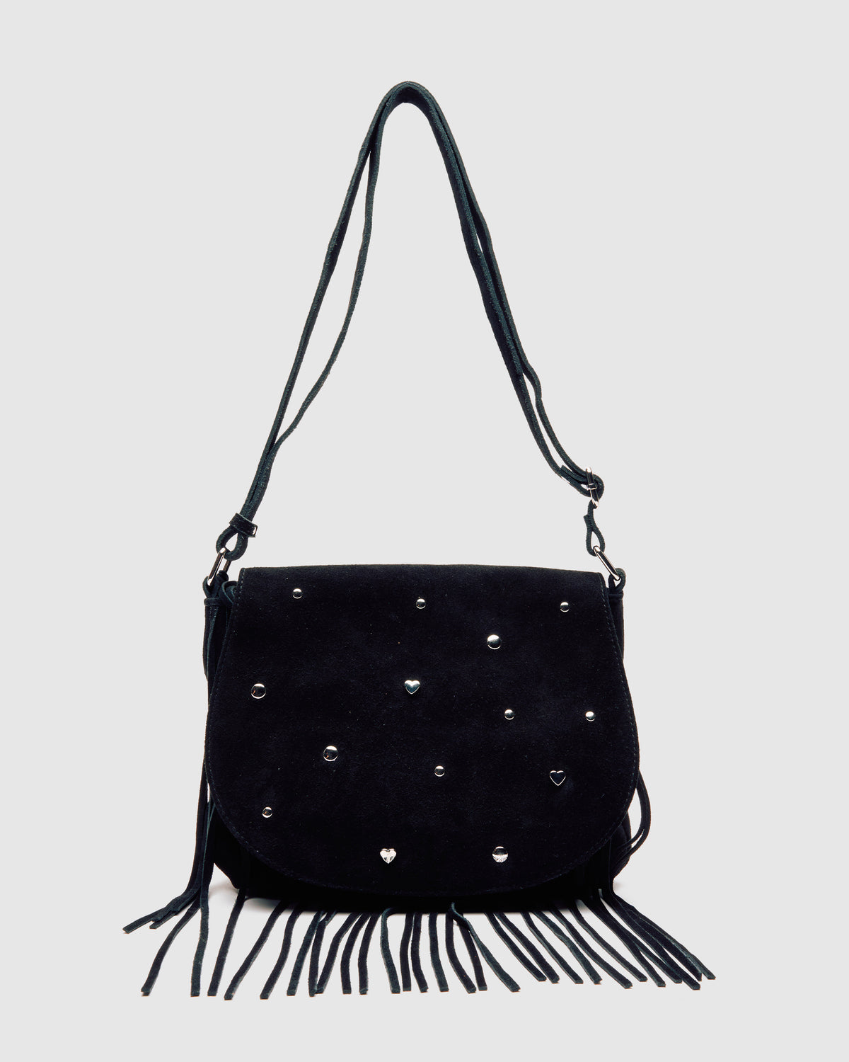 Núnoo Layla Sweetheart Suede Black Medium Black