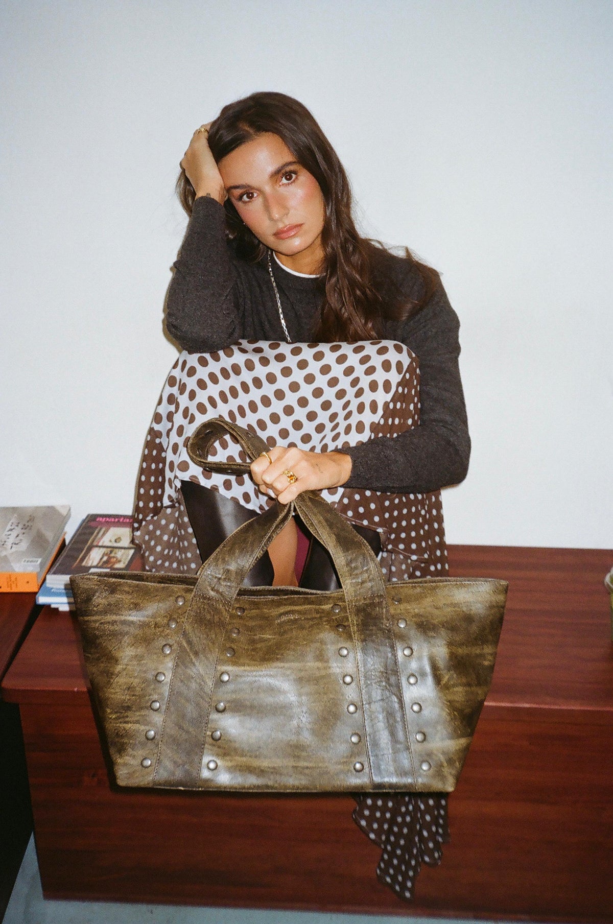 Núnoo Maxi Shopper Rivet Maxi Grey