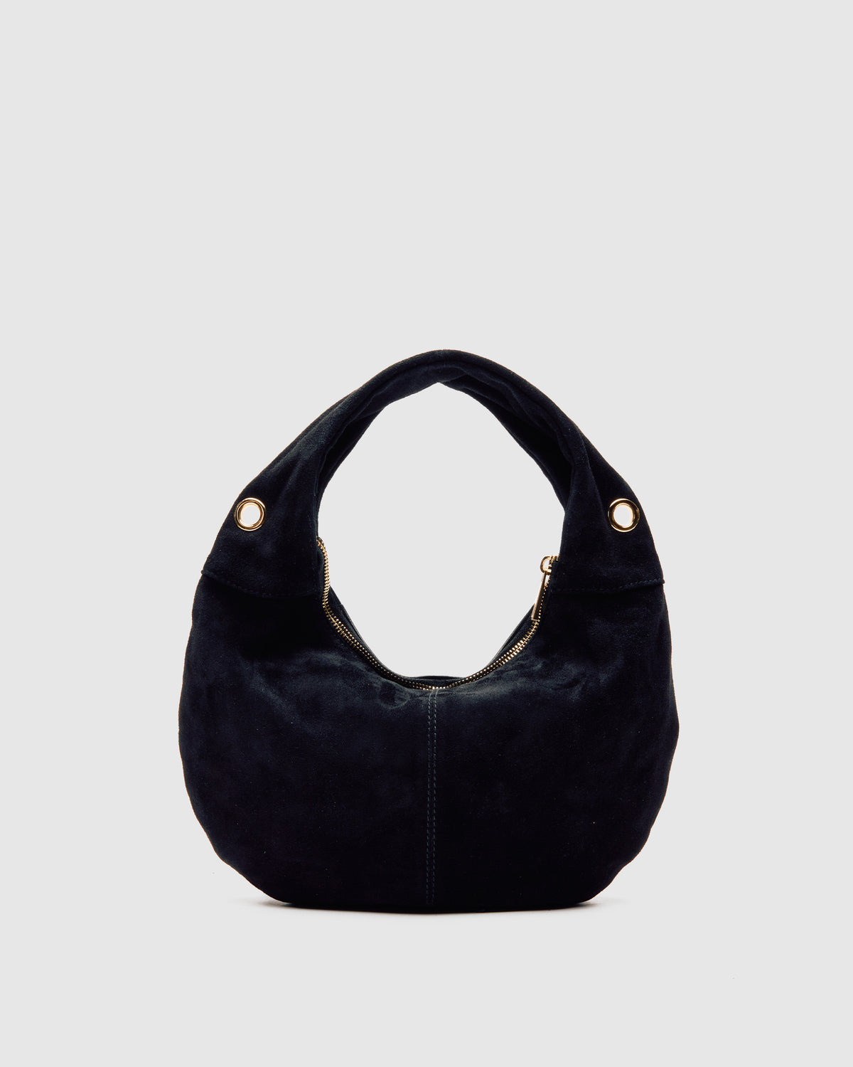 Núnoo Mini Gabi Suede Fringe Black w. Gold Small bag Black