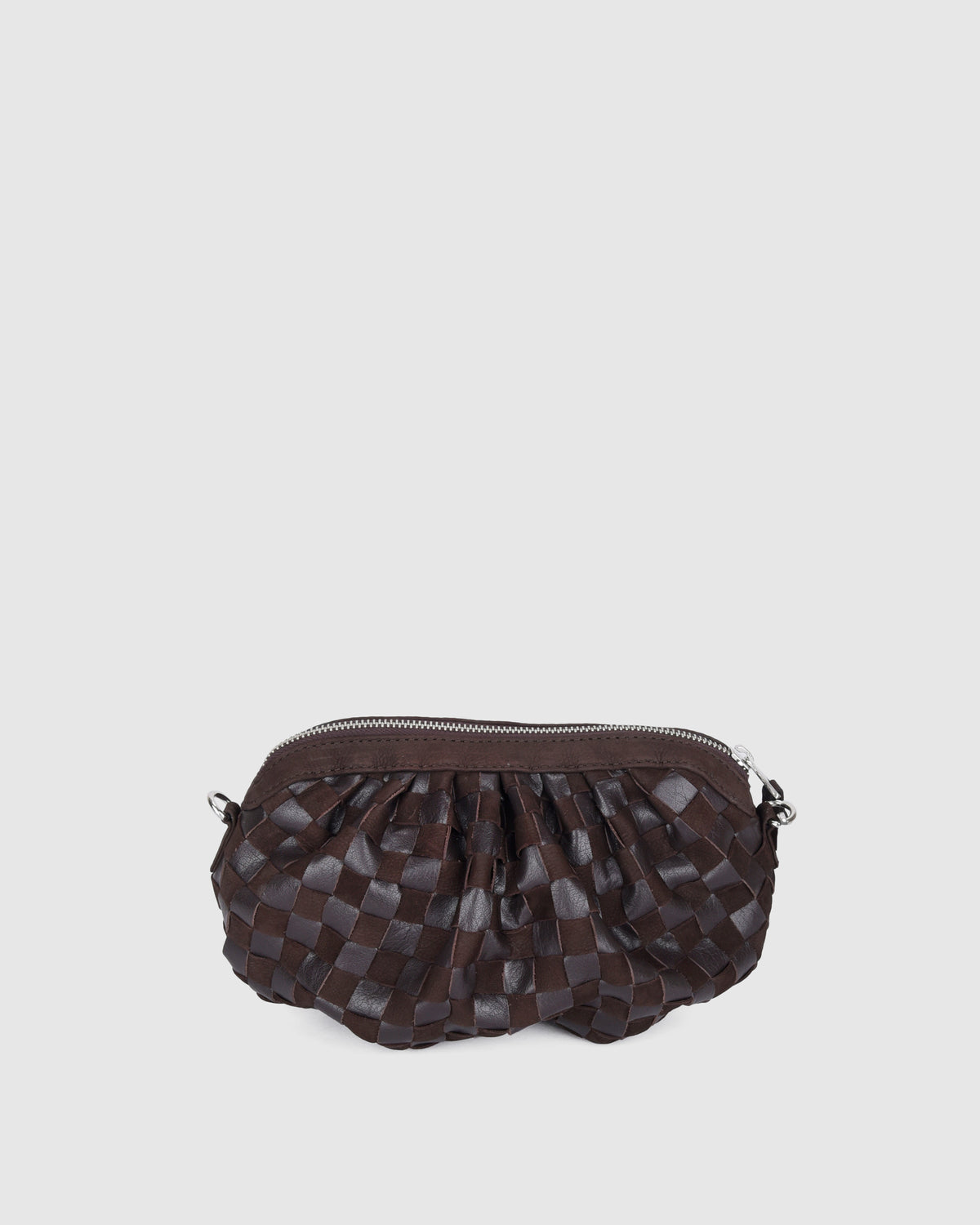Núnoo Myra Braided Nubuck Chocolate Small bag Chocolate