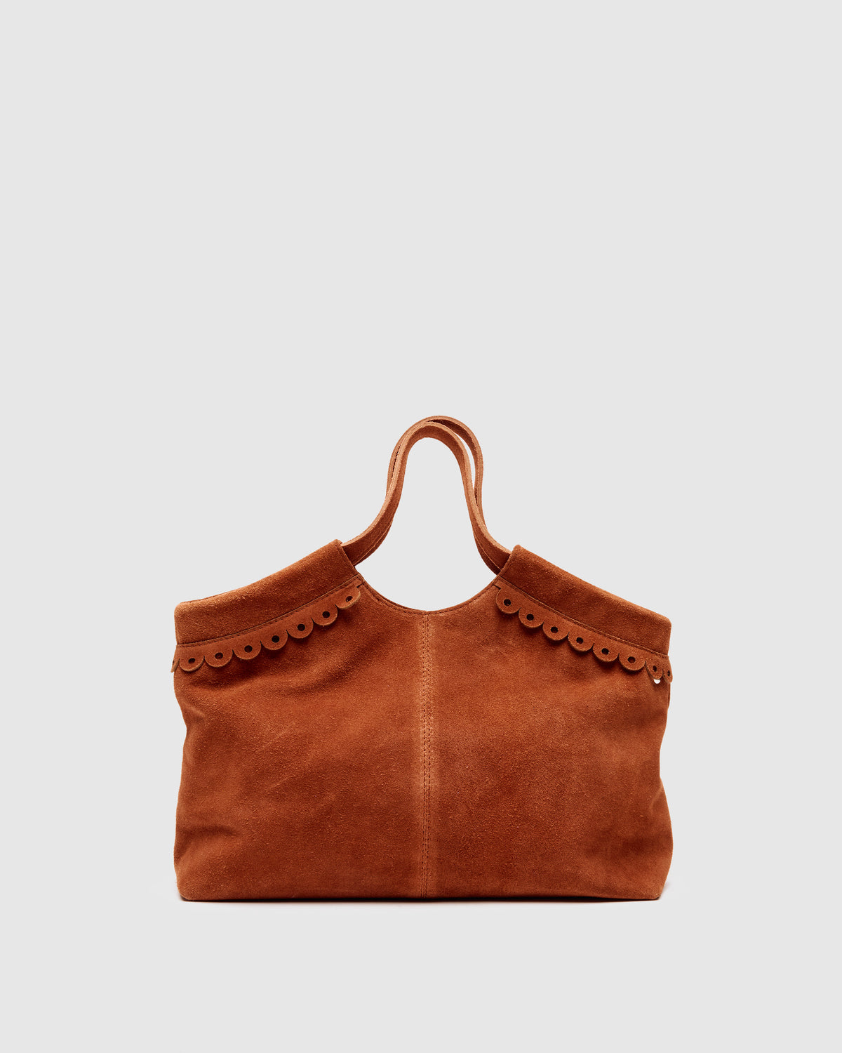 Núnoo Small Bellis Scallop Suede Redwood Large Redwood