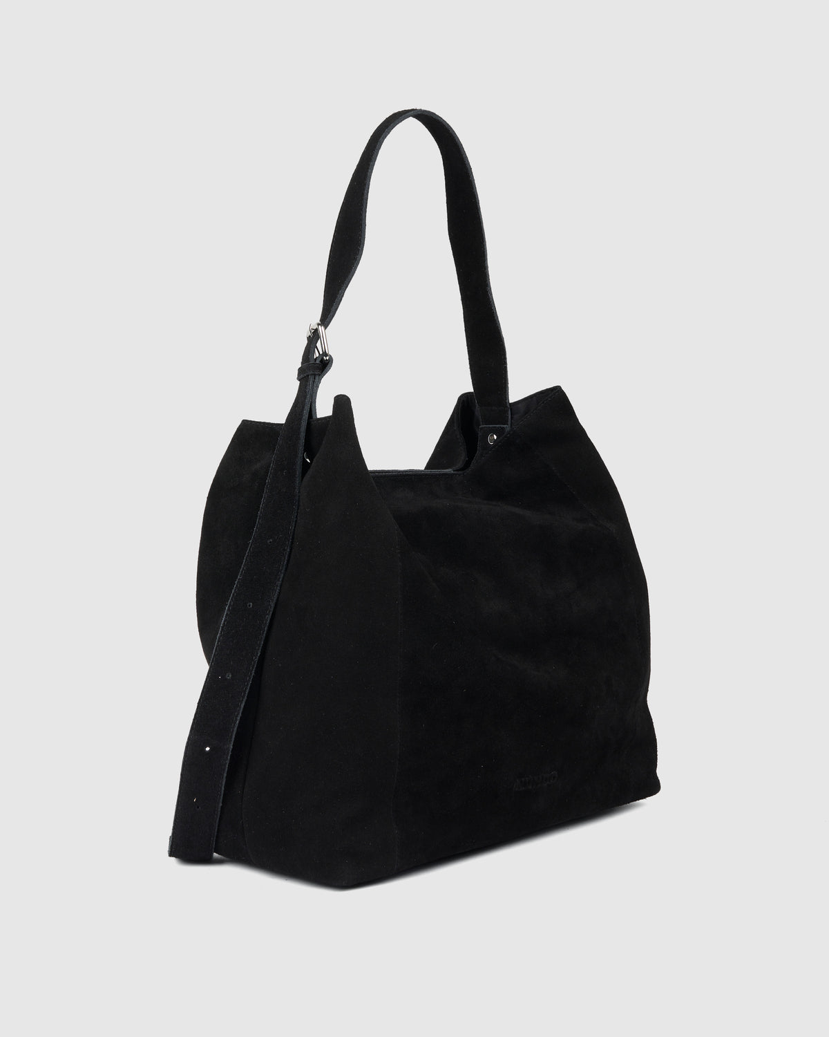 Núnoo Small Bellis Scallop Suede Redwood Large Black