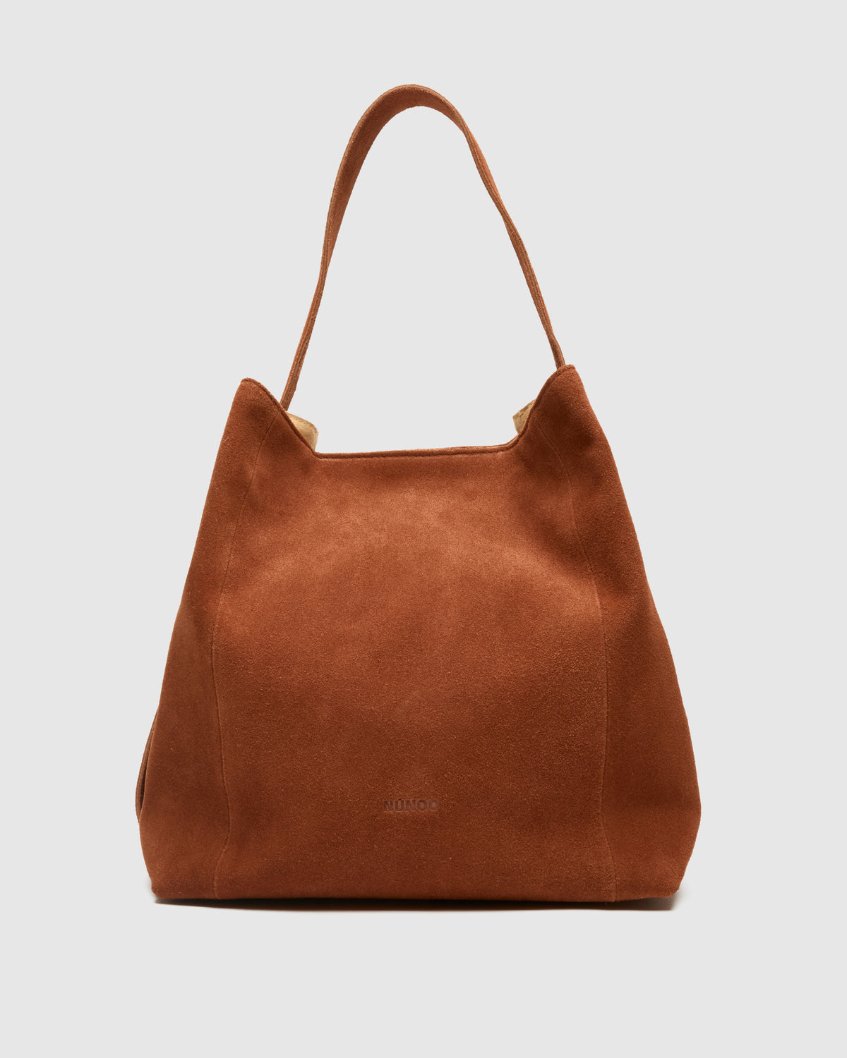 Núnoo Small Bellis Scallop Suede Redwood Large Redwood
