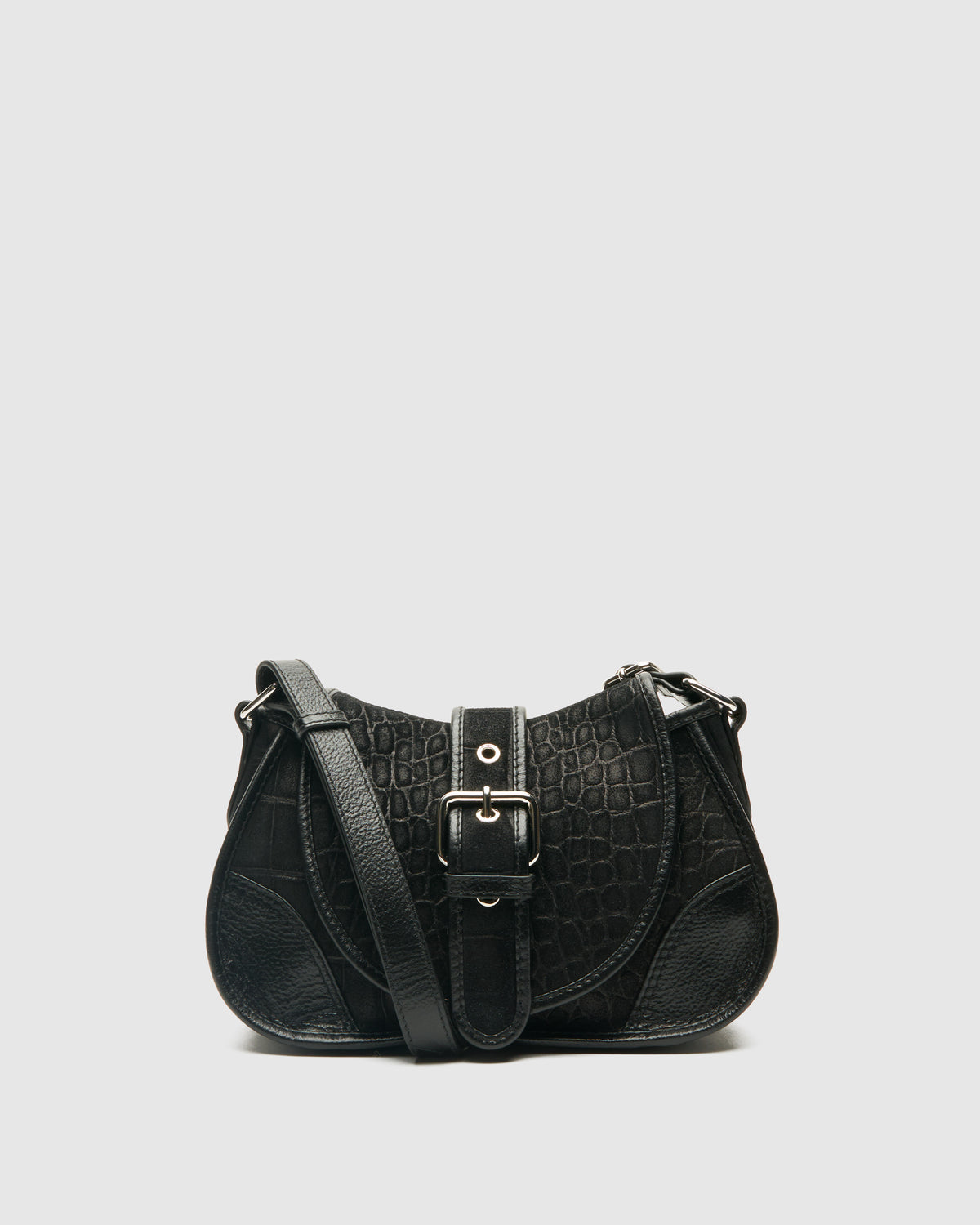 Núnoo Small Maria Scale Suede Black Small bag Black