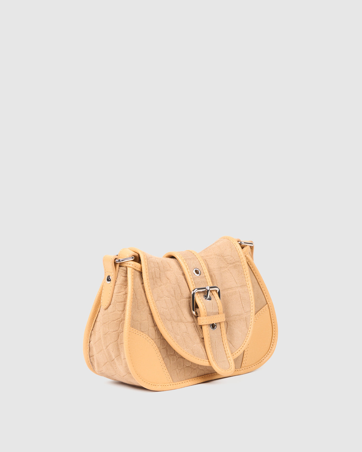 Núnoo Small Maria Scale Suede Cream Small bag Cream